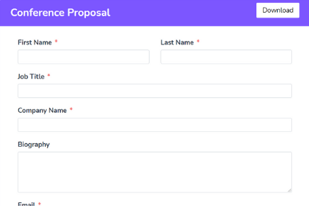 Conference Proposal Form Template