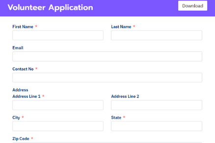 Volunteer Application Form