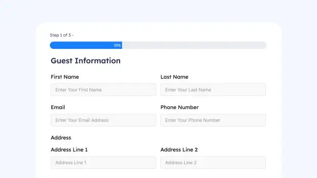 Room Booking Form ft