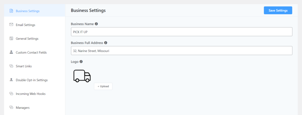 17. FluentCRM Business Settings 26891