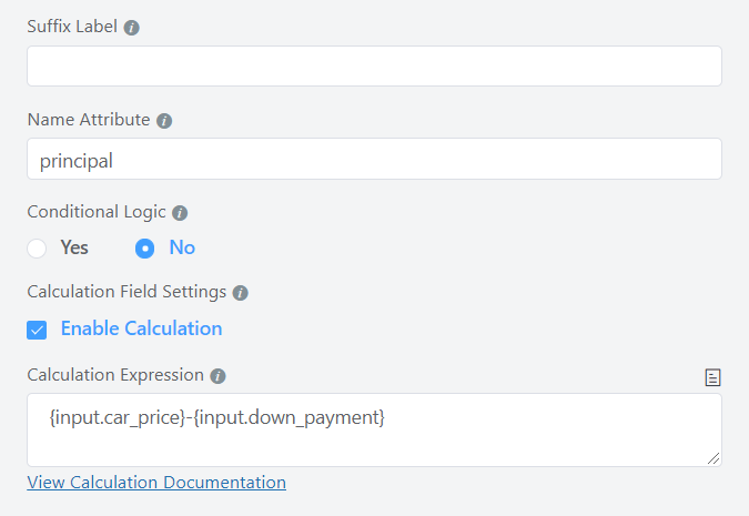 18. Calculation for financed amount 26891