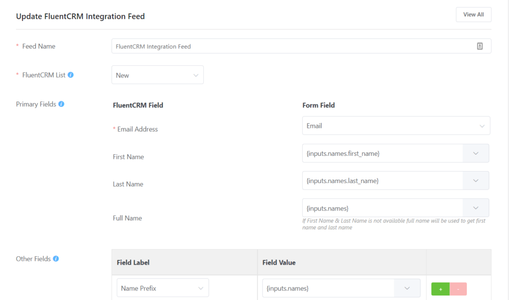 22. Configure FluentCRM Feed 1 26891