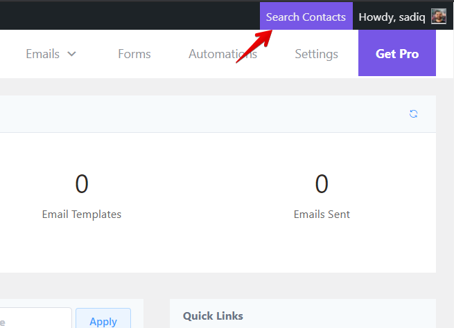 24. Click Search Contacts on the Top 26891