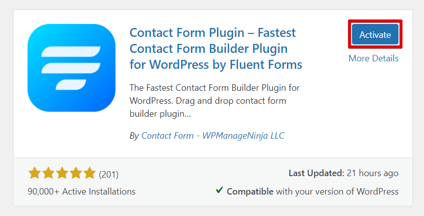3. Activate Fluent Forms 26891