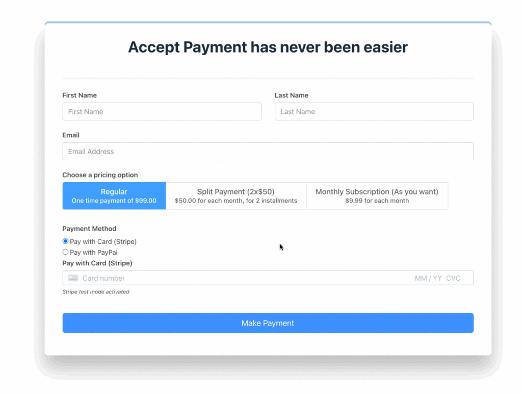 Subscription Payment 12037