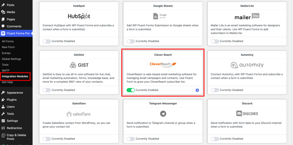 CleverReach integration modules 15234