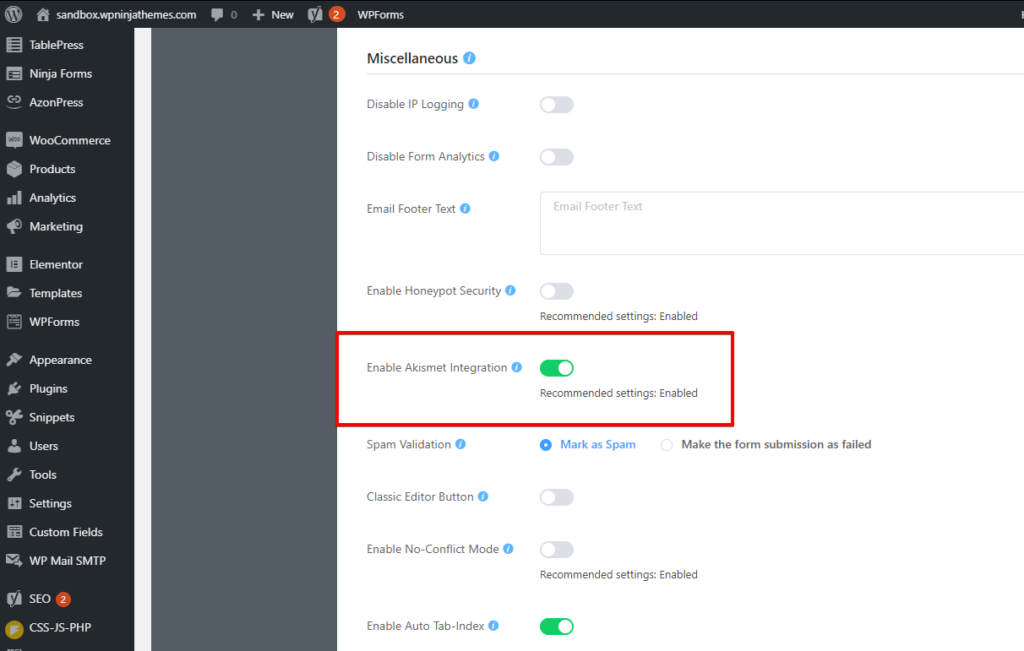 WordPress Fluent Forms