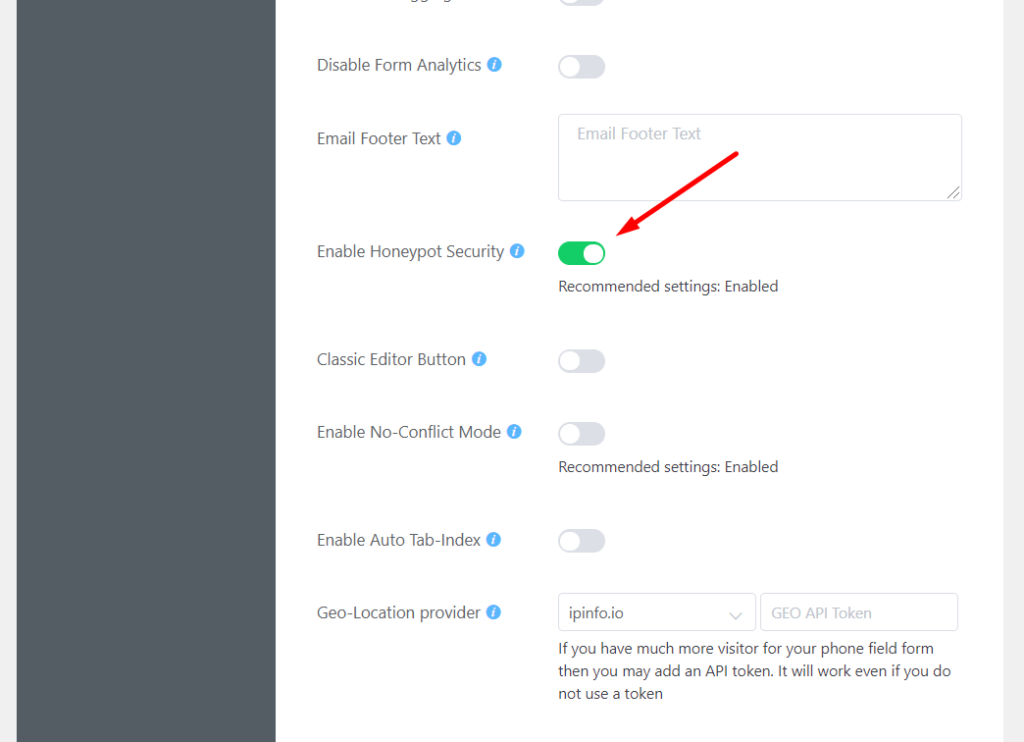 honeypot security to create secure online forms - Fluent Forms