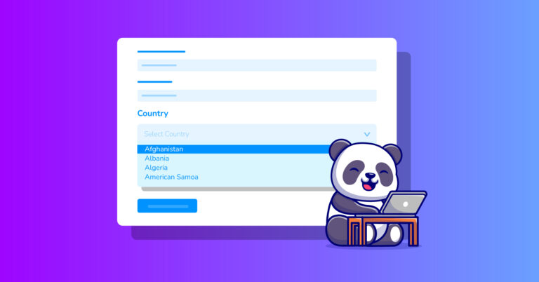 Country dropdown list in a form