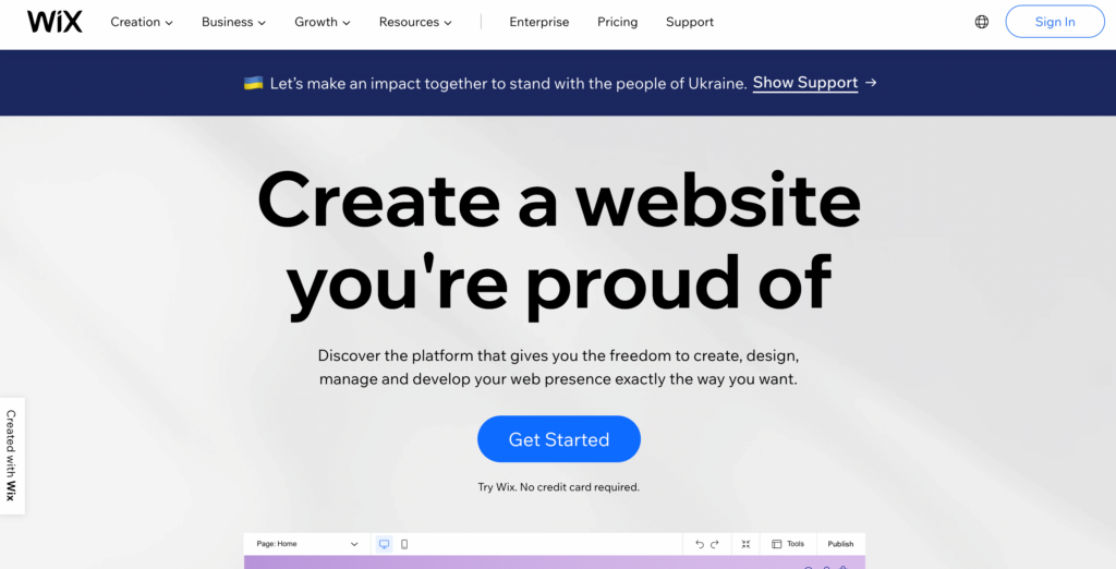 Wix - website builder