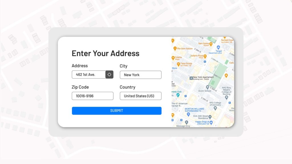 Address autocomplete feature