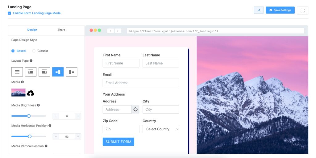 Customizing the landing page