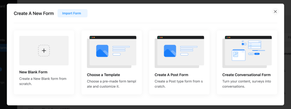 2. Create a new form with Fluent Forms 26966