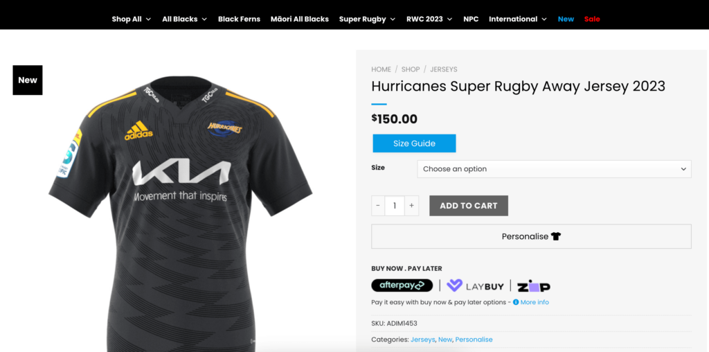 Ecommerce website built with WordPress