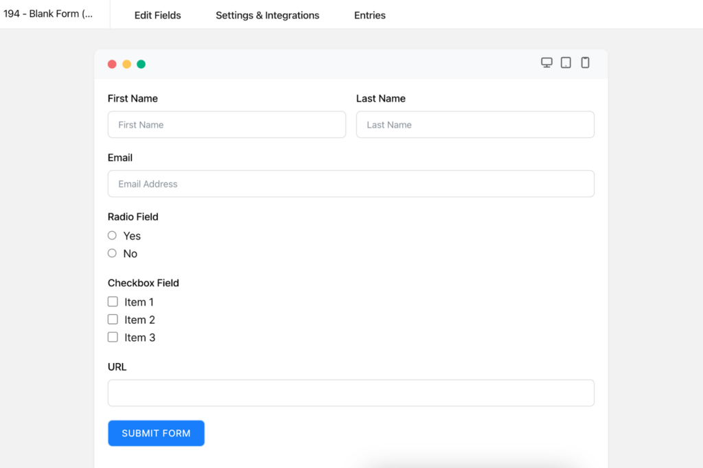 UI & UX, form responsiveness