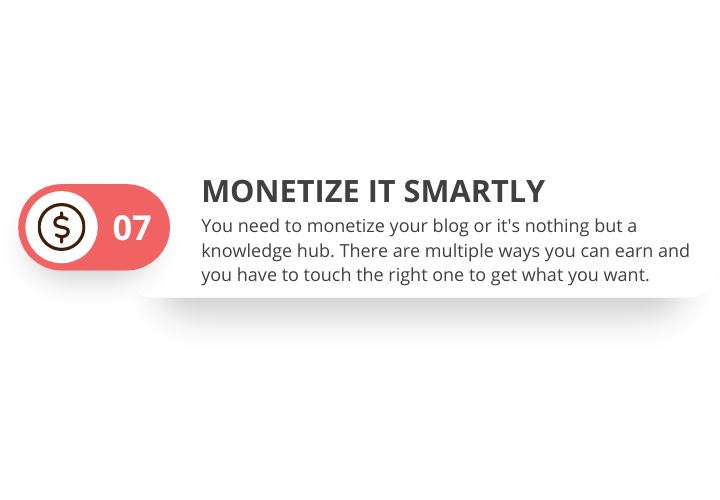 Monetize your blog smartly