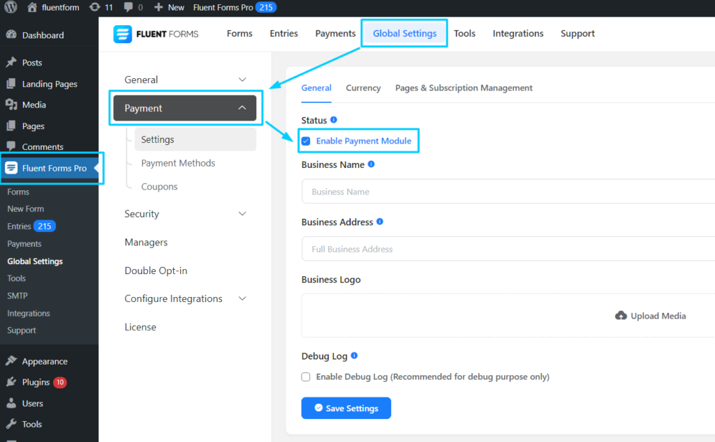 Mollie Payments integrate with Fluent Forms
