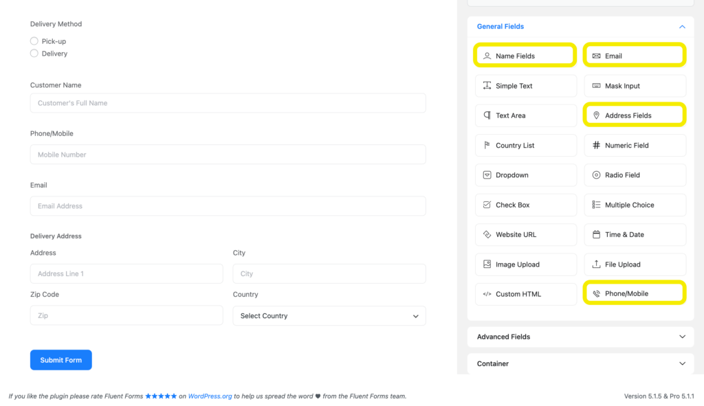Cake order form in WordPress 14 35421