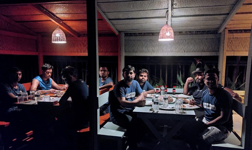 A portion of the Fluent Forms team in a team retreat