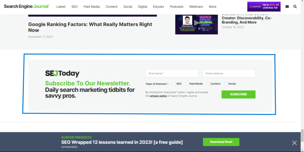 Offer interesting newsletters