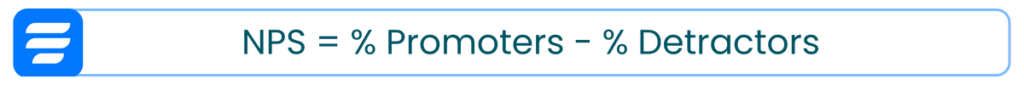 formula of net promoter score NPS
