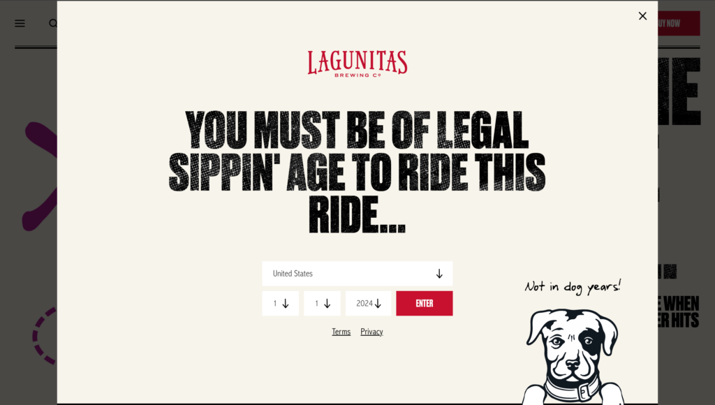 call to action example: Lagunitas