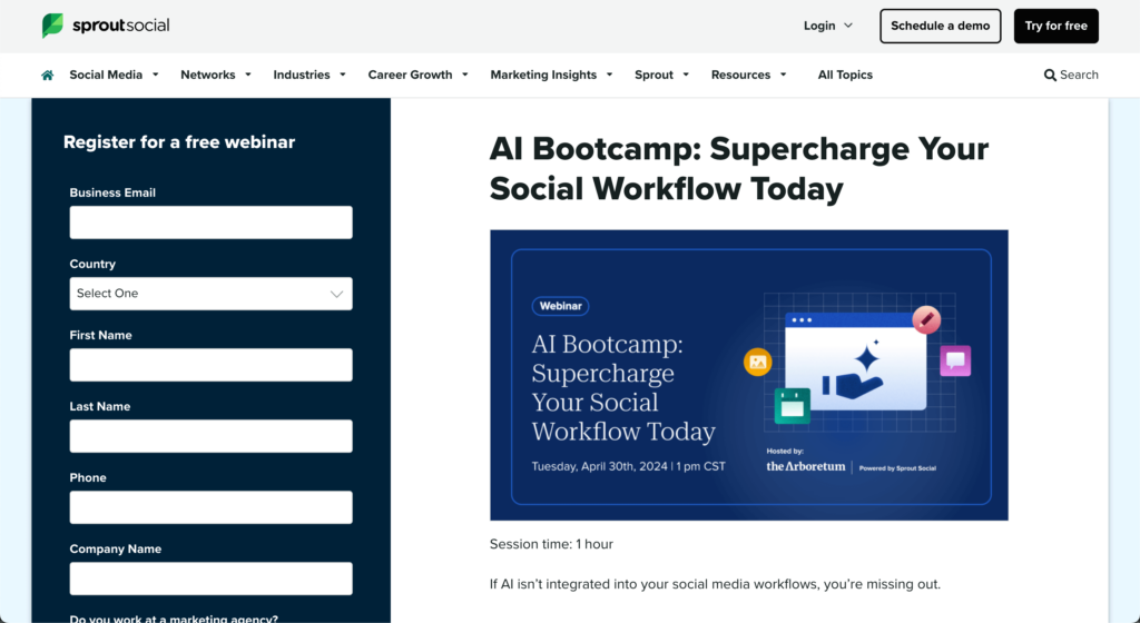 Webinar lead magnet