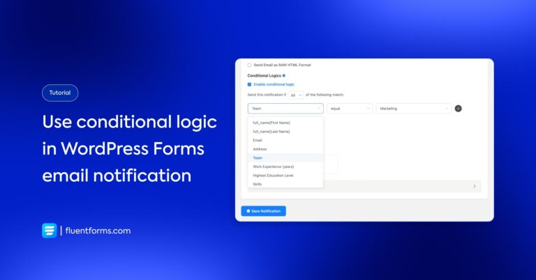How to use conditional logic in email notification