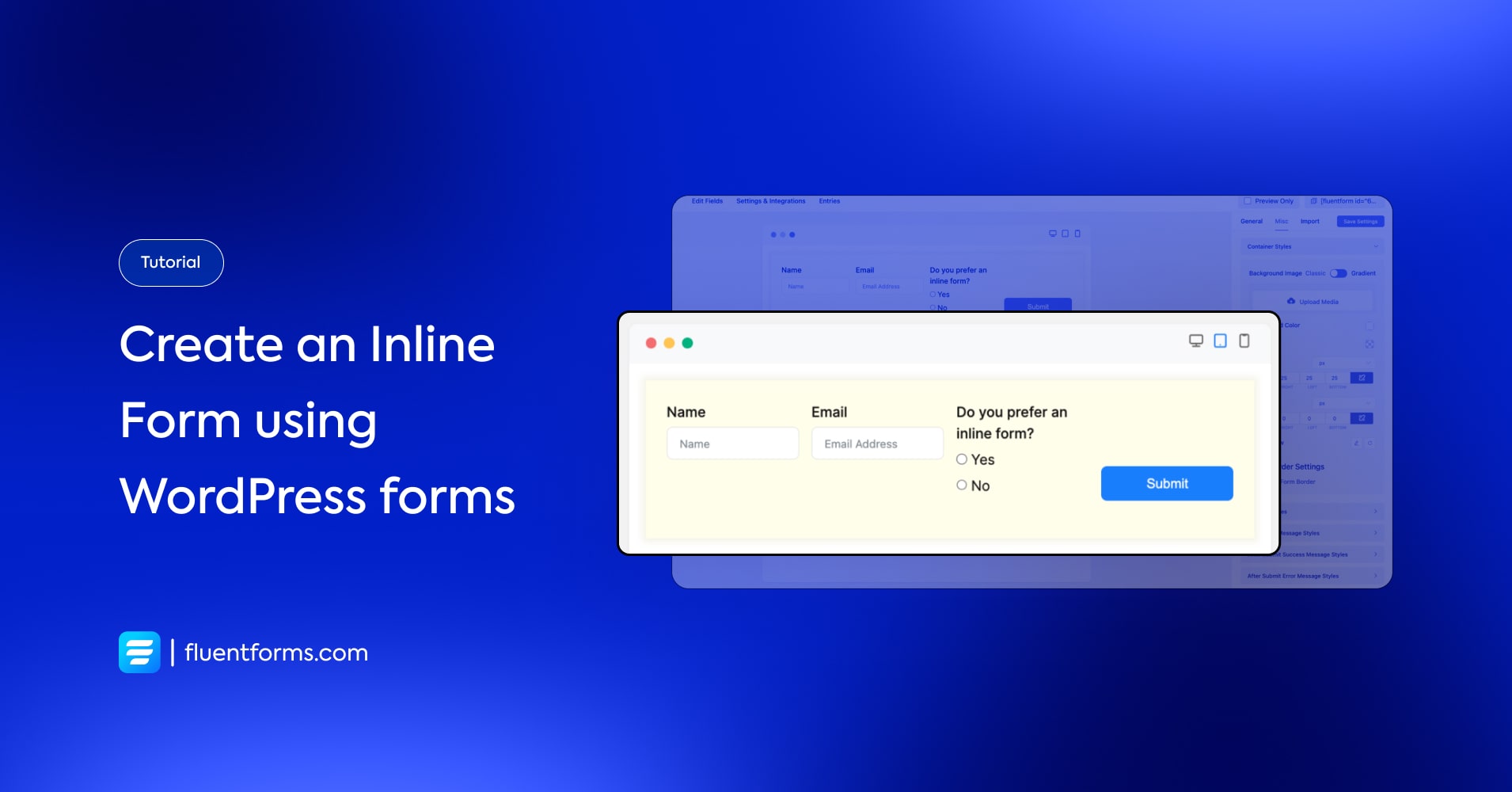 How to Create an Inline Form using WordPress forms