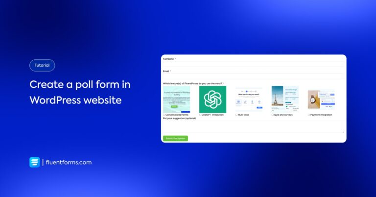 How to create a poll form in a WordPress Website