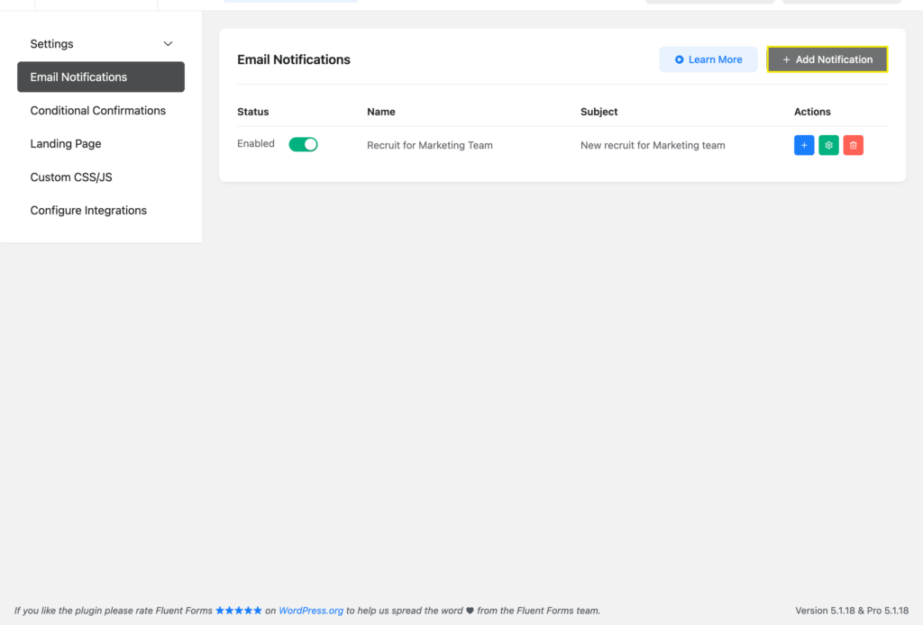 Add Notification