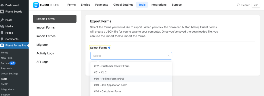 Select Forms