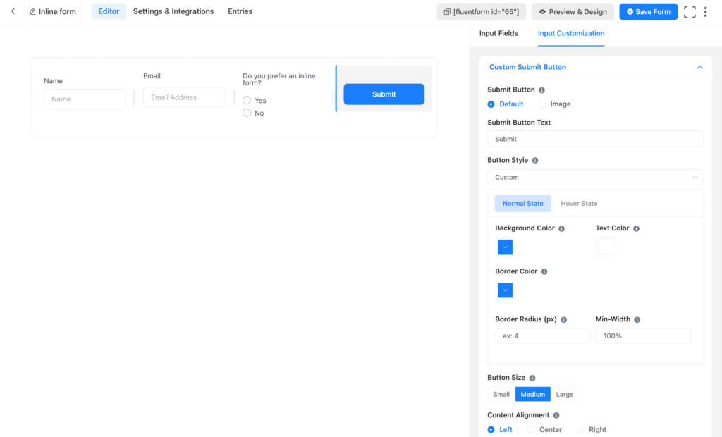 edit custom submit button