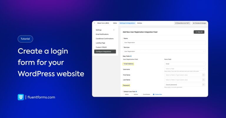 How to create a login form
