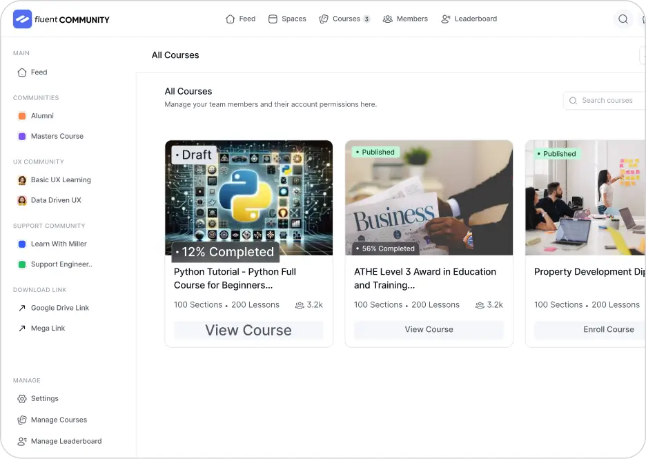 Course Builder - FluentCommunity