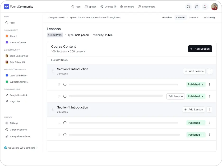 Content Delivery - FluentCommunity