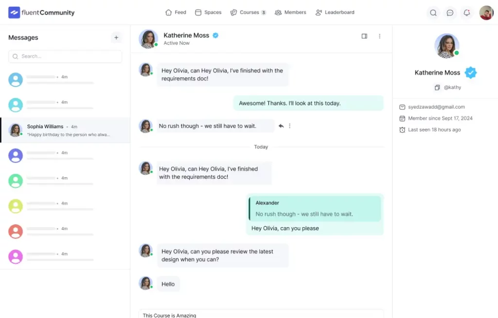 Private Messaging - FluentCommunity