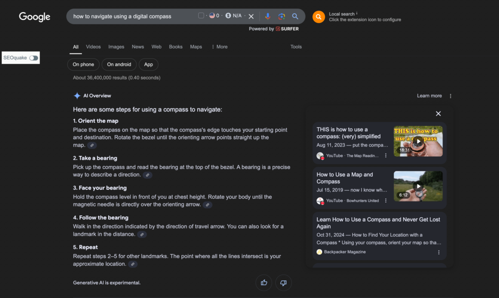 Google AI Overview (AIO)
