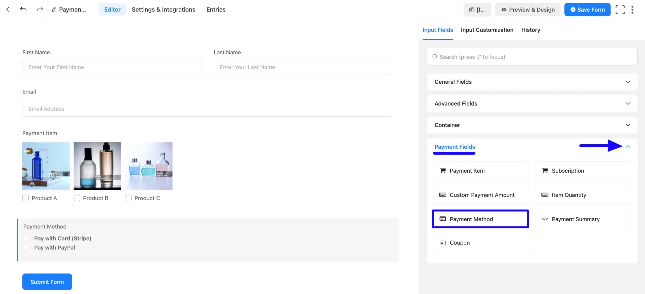 10. Payment Method field scaled 48582