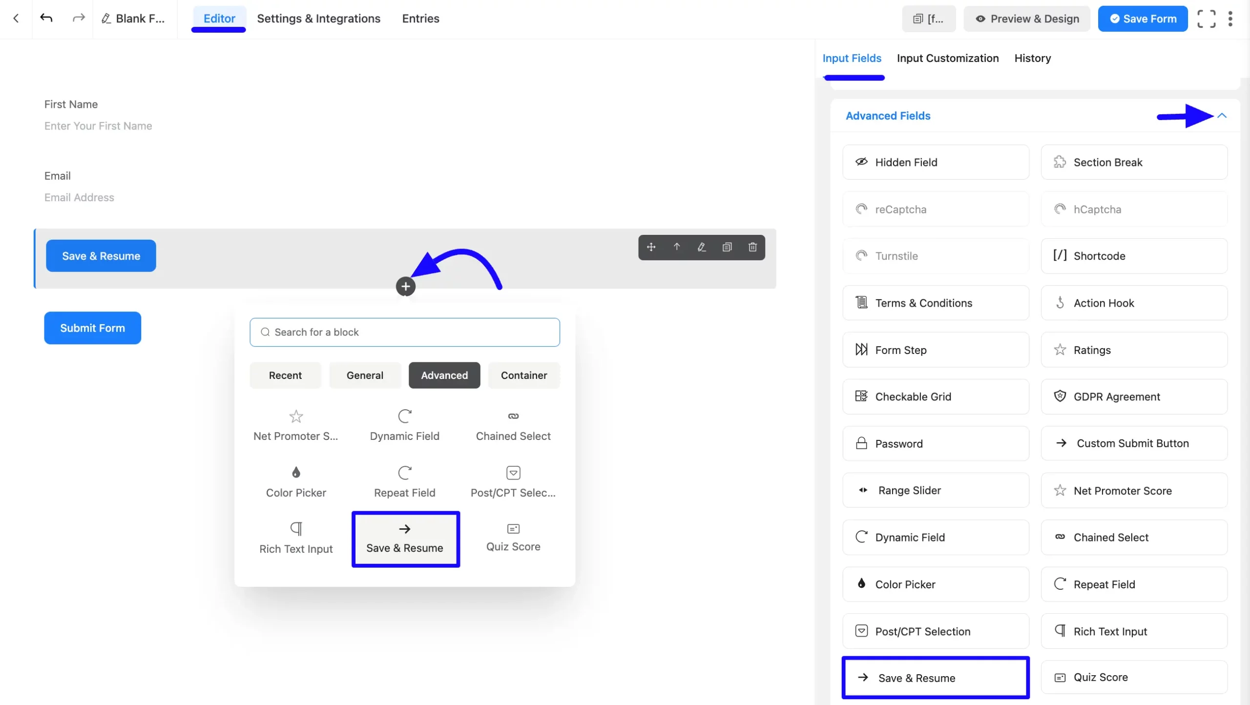 Adding Save Resume field 02 scaled 49841