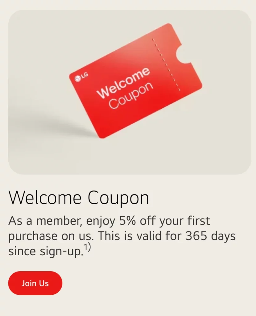 Wlcome coupon discount example; eCommerce store welcome coupon how it works