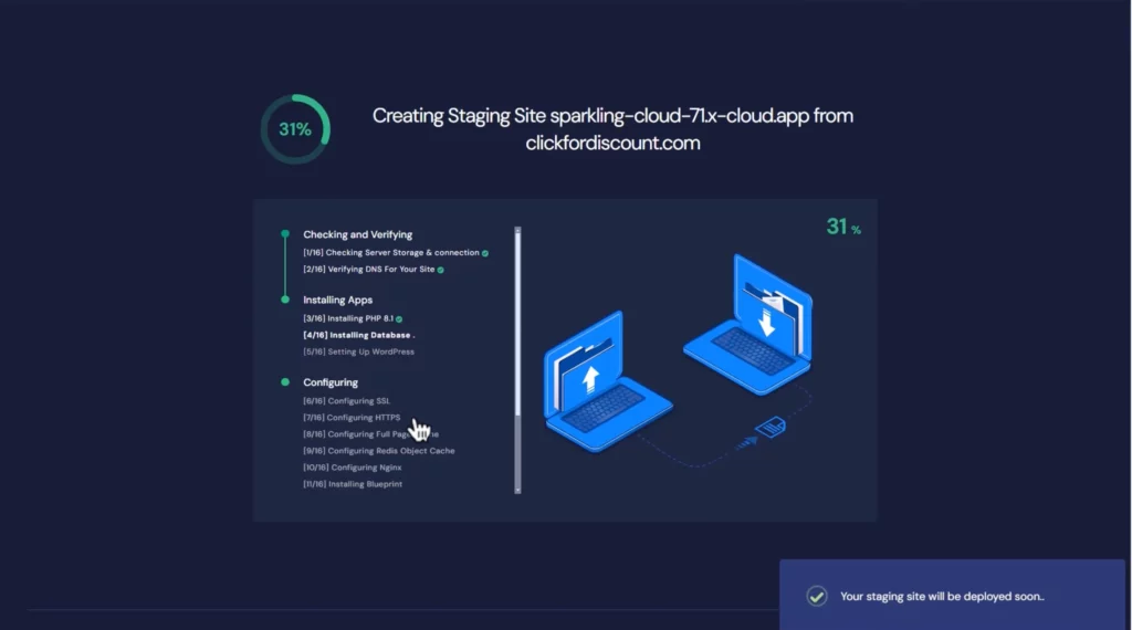WordPress Staging Site Environment- xCloud