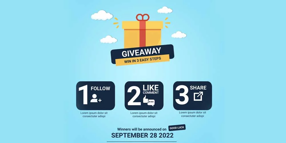 eCommerce brand giveaway example and benefit.