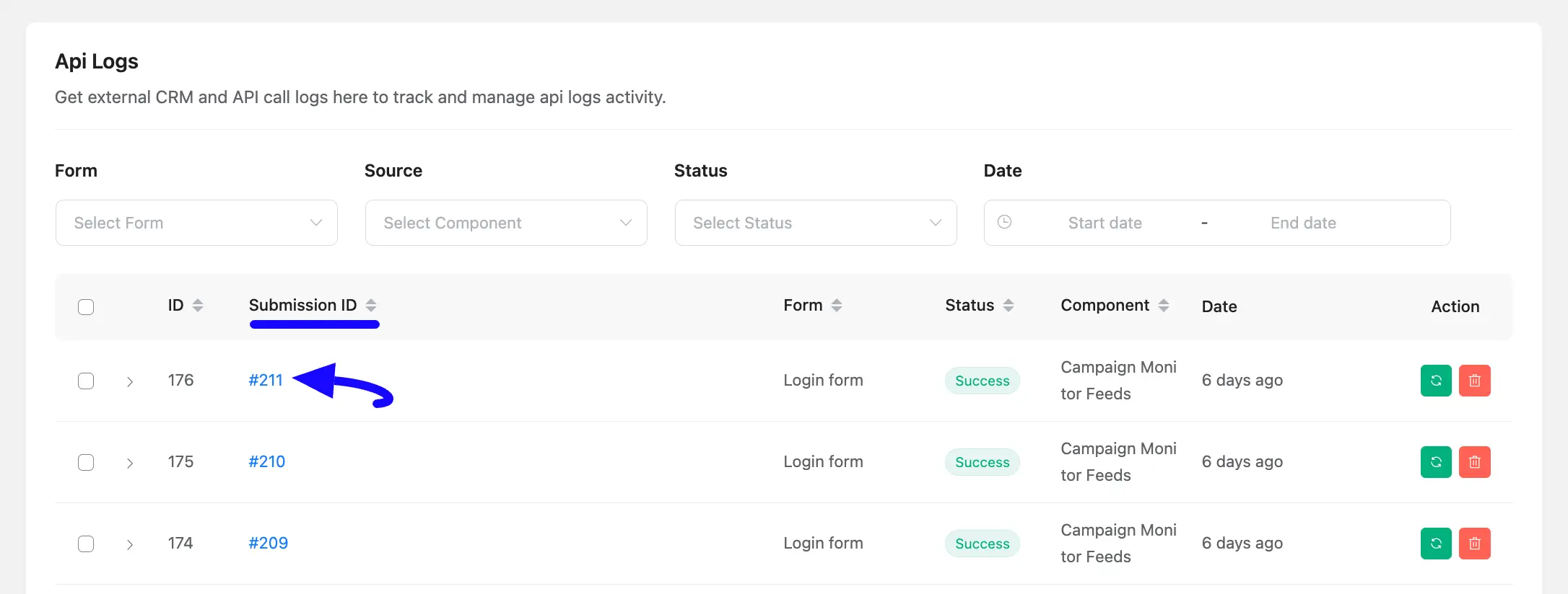 8. Detail API Log check 58158