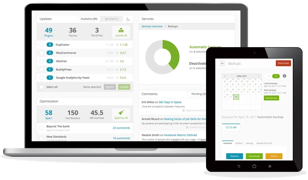 ManageWP- WordPress Staging Plugins for creating WordPress Staging Site