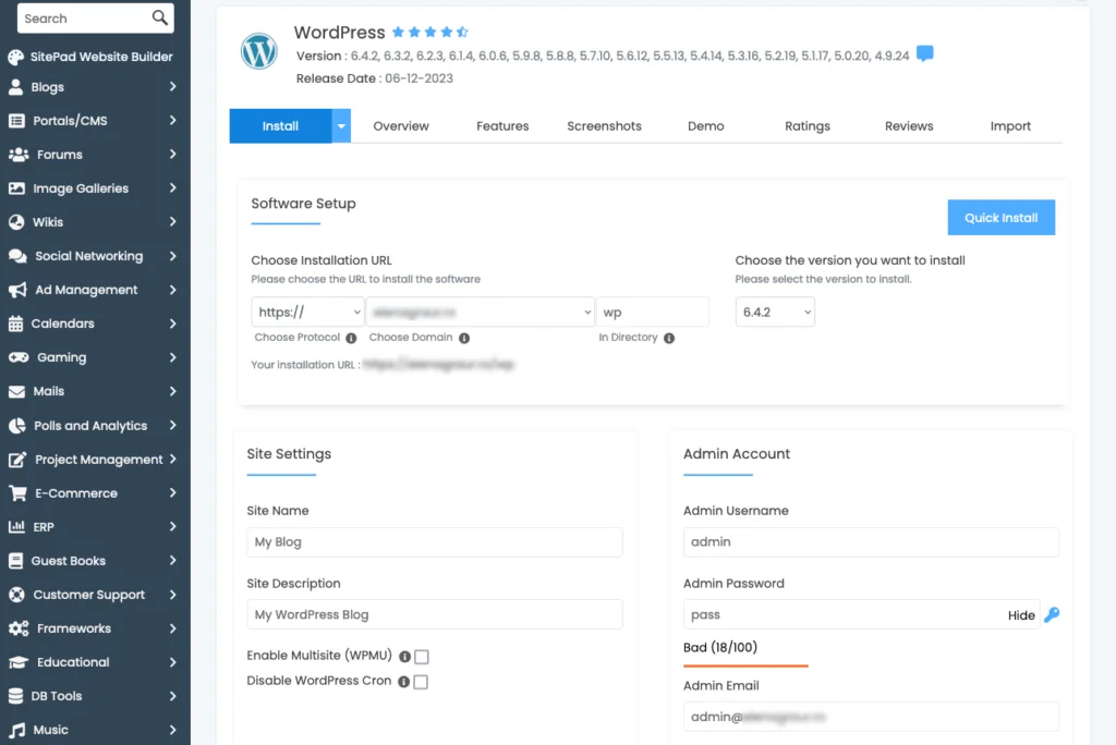 Installing WordPress.org- migrating WordPress.com Website to WordPress.org