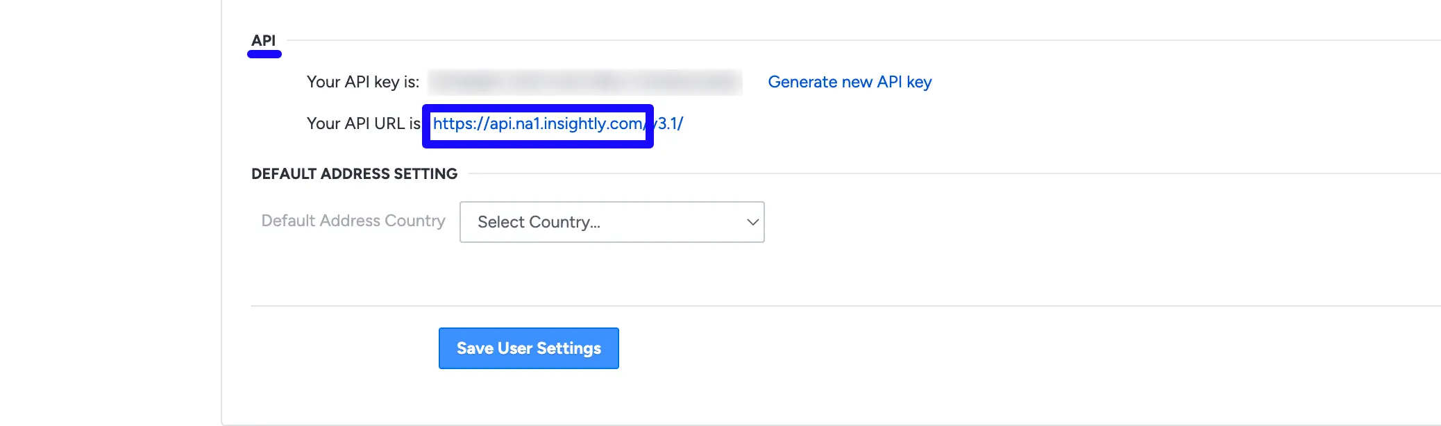 Copy API keyAPI URl 04 58158
