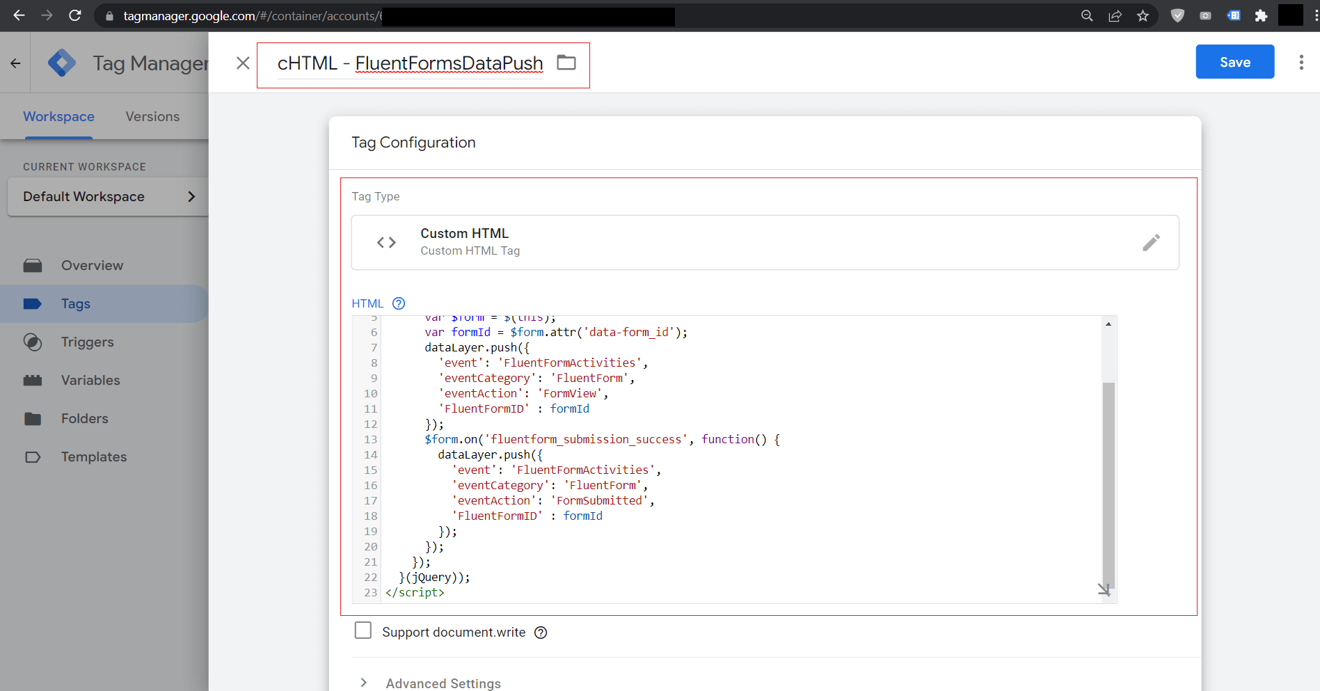 add cHTML tag wpmn 58158