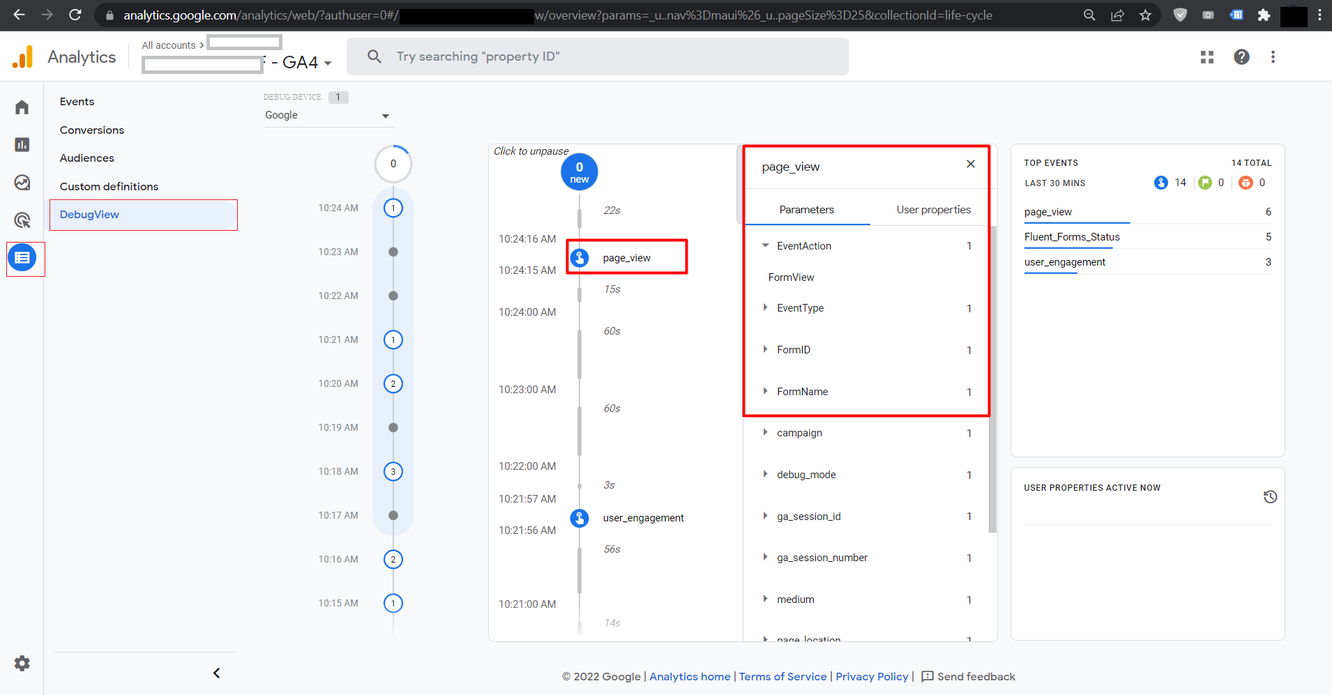 gtm ga4 debug view wpmn 107 58158