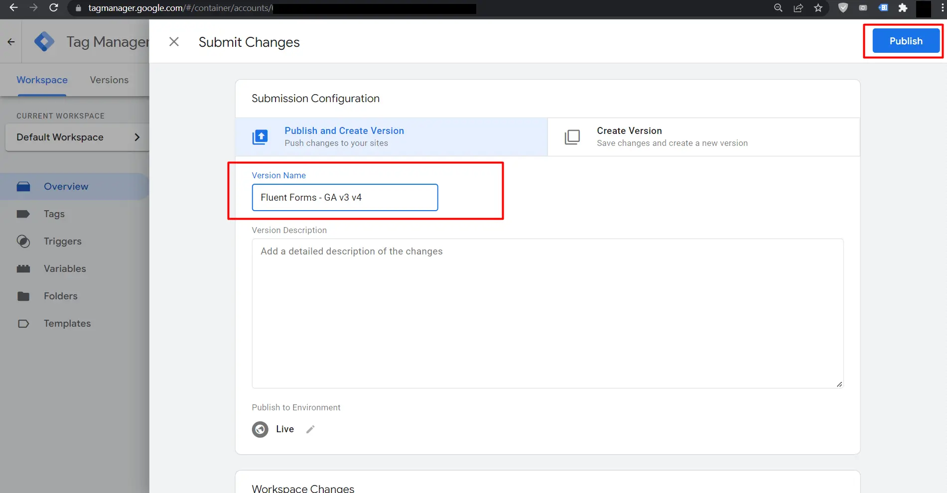 gtm ga4 version name wpmn 101 58158